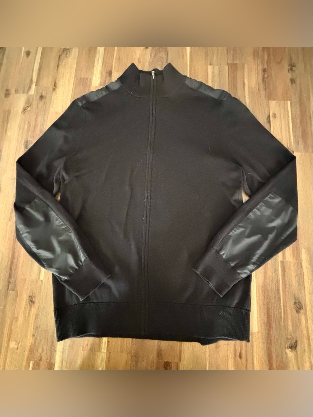 Michael Kors Men's Black Full-Zip Sweater Jacket